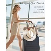 image:imageNiveaya Magnetic Hat Clip for Travel on Bag Strong Magnet Keeps Hat Secure on Purse Luggage Backpack Travel Essentials Accessory for Beach Cruise Outdoor Stylish Leather Finish khakiBrown
