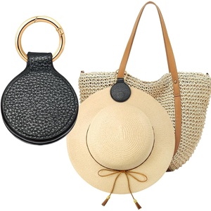 image:imageNiveaya Magnetic Hat Clip for Travel on Bag Strong Magnet Keeps Hat Secure on Purse Luggage Backpack Travel Essentials Accessory for Beach Cruise Outdoor Stylish Leather Finish khakiBlack