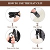 image:imageNiveaya Hat Clip for Travel on Bag  2 Pack Vacation Beach Cruise Essentials Accessory for Travel Handbag Backpack Luggage Securely Hold to Keep Hat Shaped BlackBrown3pcs Blackbrownleopard