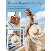 image:imageNiveaya Magnetic Hat Clip for Travel Strong Magnet Holder for Hats Chic HandsFree Travel Essentials for Beach Cruise Vacation Secures Hats on Tote Bags Purse Backpacks Luggage 1Pack Beige1Pcs Beige