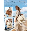 image:imageNiveaya Magnetic Hat Clip for Travel Strong Magnet Holder for Hats Chic HandsFree Travel Essentials for Beach Cruise Vacation Secures Hats on Tote Bags Purse Backpacks Luggage 1Pack Beige1Pcs Black