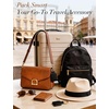 image:imageNiveaya Magnetic Hat Clip for Travel Strong Magnet Holder for Hats Chic HandsFree Travel Essentials for Beach Cruise Vacation Secures Hats on Tote Bags Purse Backpacks Luggage 1Pack Beige1Pcs Black