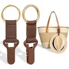image:imageNiveaya Hat Clip for Travel on Bag  2 Pack Vacation Beach Cruise Essentials Accessory for Travel Handbag Backpack Luggage Securely Hold to Keep Hat Shaped BlackBrown2PCS BrownBrown