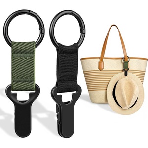 image:imageNiveaya Hat Clip for Travel on Bag  2 Pack Vacation Beach Cruise Essentials Accessory for Travel Handbag Backpack Luggage Securely Hold to Keep Hat Shaped BlackBrown2PCS BlackDark Green