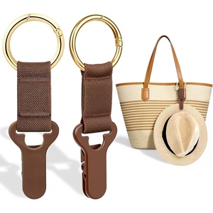 image:imageNiveaya Hat Clip for Travel on Bag  2 Pack Vacation Beach Cruise Essentials Accessory for Travel Handbag Backpack Luggage Securely Hold to Keep Hat Shaped BlackBrown2PCS BrownBrown