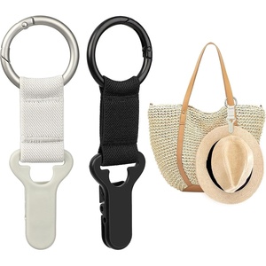 image:imageNiveaya Hat Clip for Travel on Bag  2 Pack Vacation Beach Cruise Essentials Accessory for Travel Handbag Backpack Luggage Securely Hold to Keep Hat Shaped BlackBrownBlack  Gray