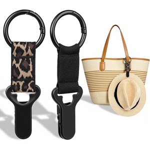 image:imageNiveaya Hat Clip for Travel on Bag  2 Pack Vacation Beach Cruise Essentials Accessory for Travel Handbag Backpack Luggage Securely Hold to Keep Hat Shaped BlackBrown2pcs Blackleopard