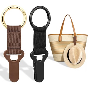 image:imageNiveaya Hat Clip for Travel on Bag  2 Pack Vacation Beach Cruise Essentials Accessory for Travel Handbag Backpack Luggage Securely Hold to Keep Hat Shaped BlackBrown2pcs Blackbrown