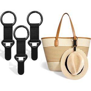 image:imageNiveaya Hat Clip for Travel on Bag  2 Pack Vacation Beach Cruise Essentials Accessory for Travel Handbag Backpack Luggage Securely Hold to Keep Hat Shaped BlackBrown3pcs Blackblackblack